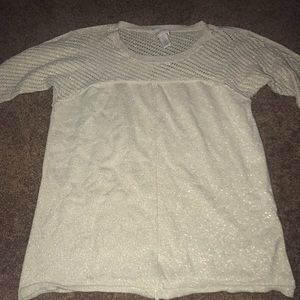 Chico’s Gold Sparkly sweater top